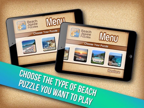 Beach Jigsaw Puzzle Game - Amazing Tropical Sunset Coastline Paradise Beach Photo Images screenshot 2