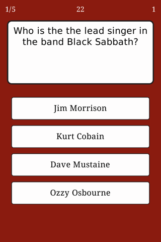 Rock Quiz - Trivia Facts about Music, Artists, Songs and Albums screenshot 2