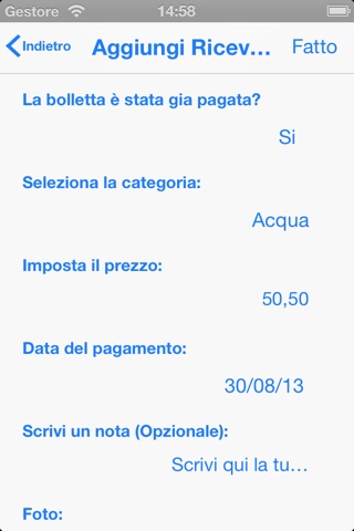 Archivio Ricevute screenshot 2