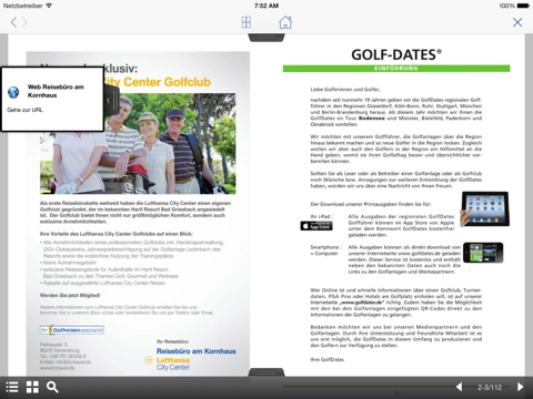 Скриншот из GolfDates Golfführer