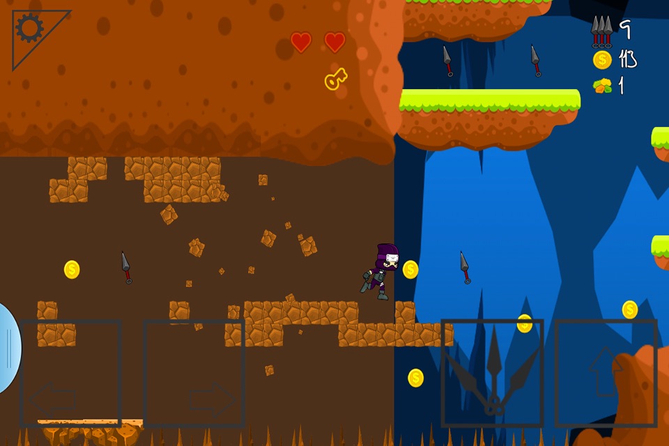 NINJA SIDE 2D (A platform jump n shoot game) screenshot 3