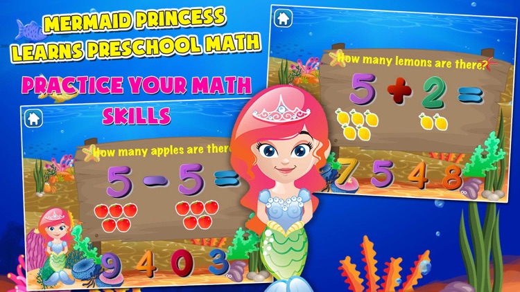 Mermaid Princess Preschool Adventure: Basic Addition, Subtraction, Missing Number and More Math Adventures