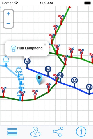 Bangkok Metro Map Transport - Sky train and Boat screenshot 2