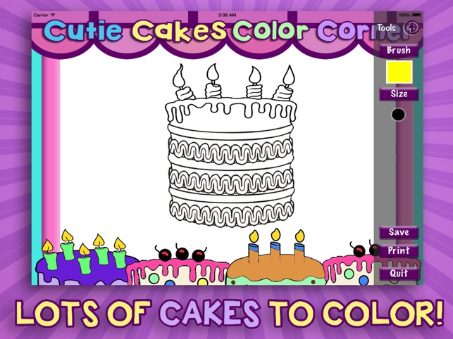 Cutie Cake Color Corner - Free Coloring Book(圖4)-速報App