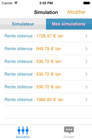 iPréfon - calculer votre complémentaire retraite screenshot 3
