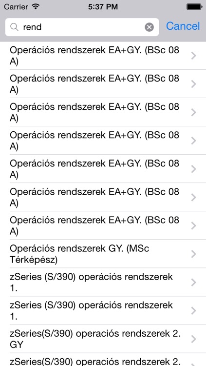 ELTE IK Mobil Tanrend