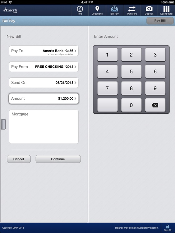 Ameris Bank Business for iPad