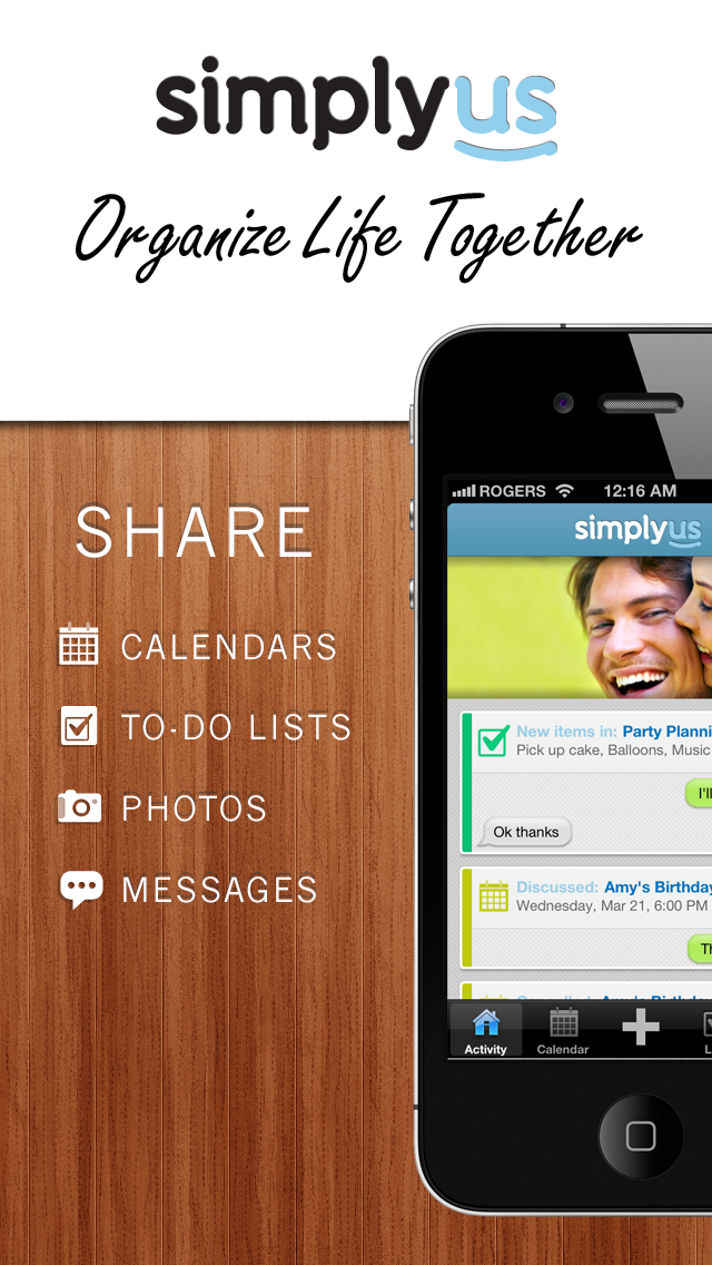 SimplyUs Shared Calendar ToDo Task List Organizer For Couples 