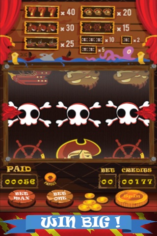 777 Pirate Casino Slots Machine: Vegas Gambling Style! screenshot 2