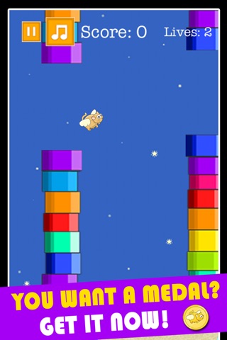 Flying Hippie Cat  –  Fun Kids Game screenshot 2
