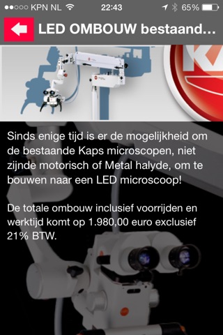 Karl Kaps microscopen NL screenshot 2