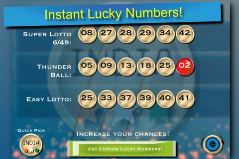 Lotto India - Lucky Numbers screenshot 2