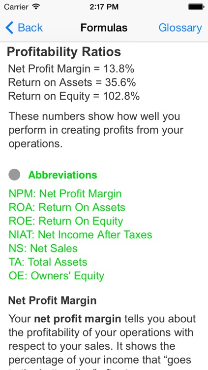 P.L.A.D.™ Financial Ratio Analysis screenshot-3