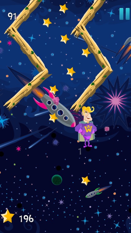 A super-hero in space – action jumping game from another galaxy with heroes