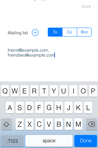HelloGoodbye: group email and templates screenshot 3