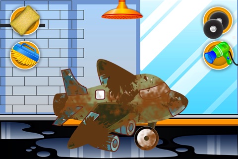 Plane wash – Kids auto salon washing game and repair shop screenshot 2