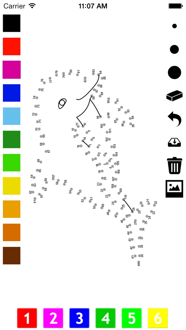 A Connect the dots coloring book for children: Learn to paint by numbers 1.1 IOS -