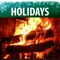 Full HD fireplace with holiday music