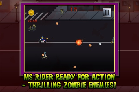 Ride Dead Straight Glory - Stay Ahead of the Endless Evil Zombie Horde Invasion - Free Motorbike Shooting Race - iPhone/iPad Edition screenshot 3