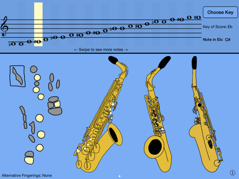 Alto Saxophone Fingering Guide screenshot