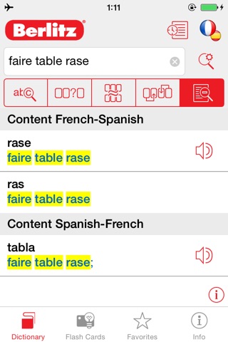 French <-> Spanish Berlitz Basic Talking Dictionary screenshot 3