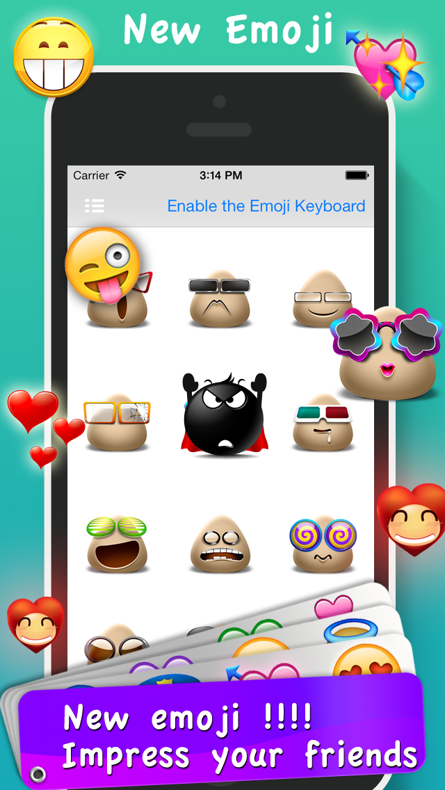 Emoji New & Emojisキーボード、ステッカー、テキスト顔文字のおすすめ画像3
