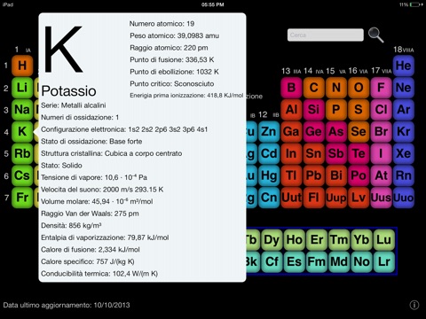 iTavola periodica HD screenshot 2