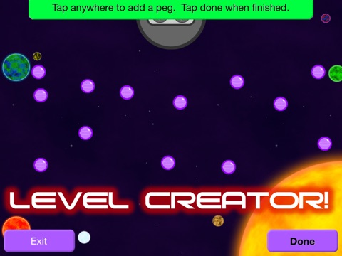 Space Ponggle HD - Super Glow Ball Free screenshot 2
