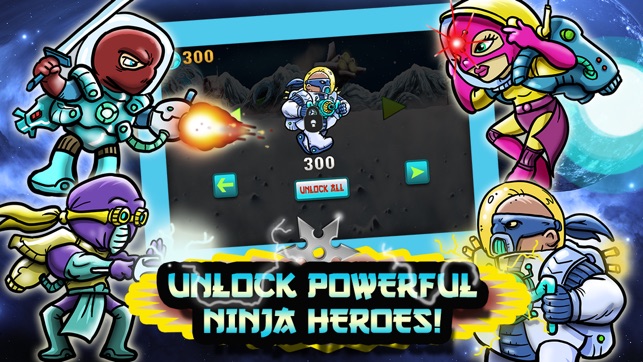 Ninjas Vs. Zombies in Space! - A Defense Running Game Free(圖2)-速報App