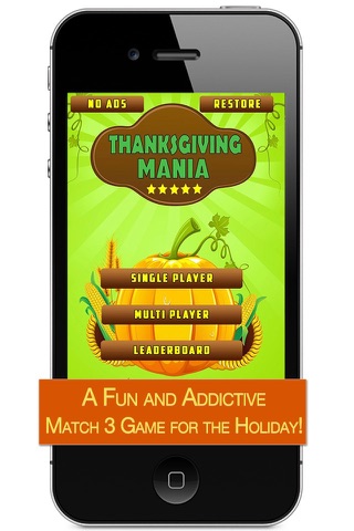 A Thanksgiving Day Match 3 Puzzle Mania Game screenshot 2