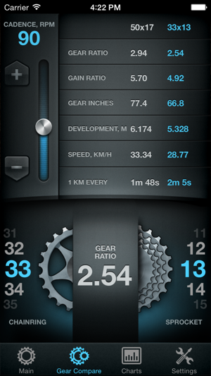 ‎Bike Gear Calculator - Bike Gears, Cycling Gear Calculator, Bicycle Gear Calculator Screenshot