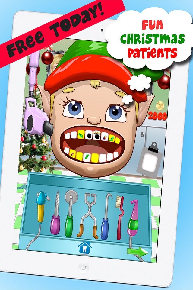 Christmas Dentist Office Salon Makeover Story - Fun Free Doctor Nurse Kids Games for Boys and Girls screenshot 3