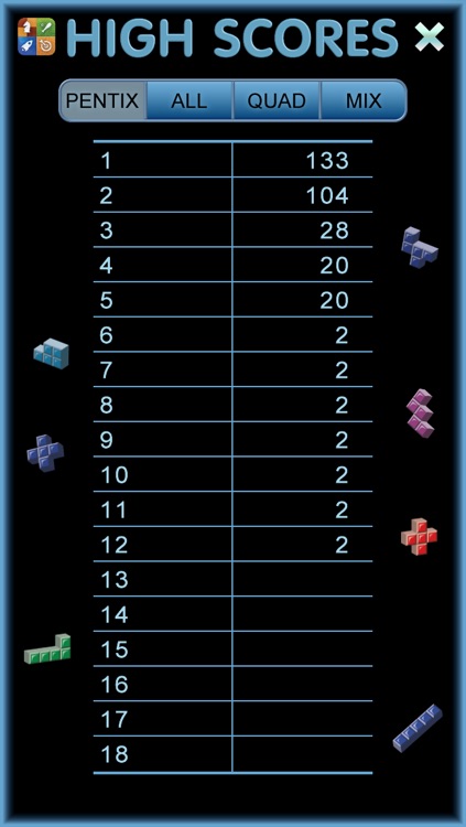 Pentix: Warning! Very Addictive like 5 blocks Tetris Free screenshot-4