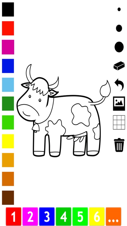 Animal Coloring Book for Children: Learn to draw and color animals like cat, cow, horse, pig, bird and rabbit screenshot-3