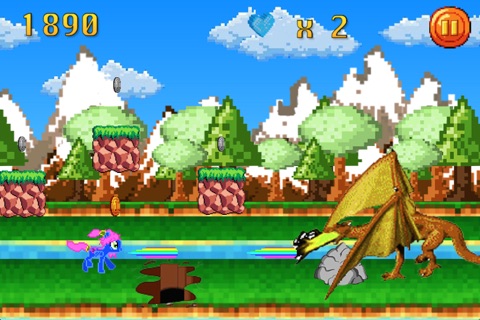 Little Pixel Pony Fantasy - Magical my fairy land race the dragons screenshot 2