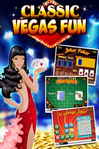 Ace's Classic Vegas Slots Casino Games - Bingo Craze, Roulette Wheel, Xtreme Blackjack & Slot Bonanza Free screenshot 2