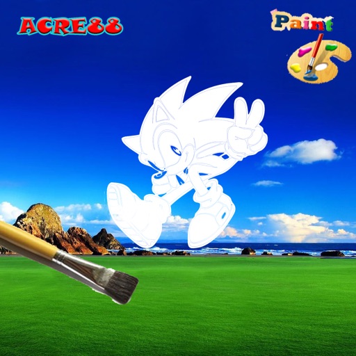 Paint Book Page Game World Sonic Hedgehog Edition Icon