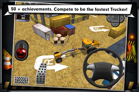 Trucker: Construction Parking Simulator - realistic 3D lorry and truck driver free racing game screenshot 4