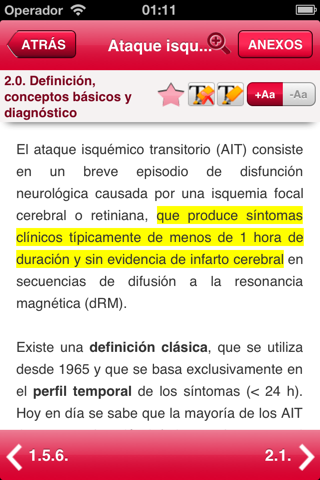 Guías Médicas de Diagnóstico y Tratamiento de las Enfermedades Cerebrales Vasculares de la Societat Catalana de Neurologia screenshot 3