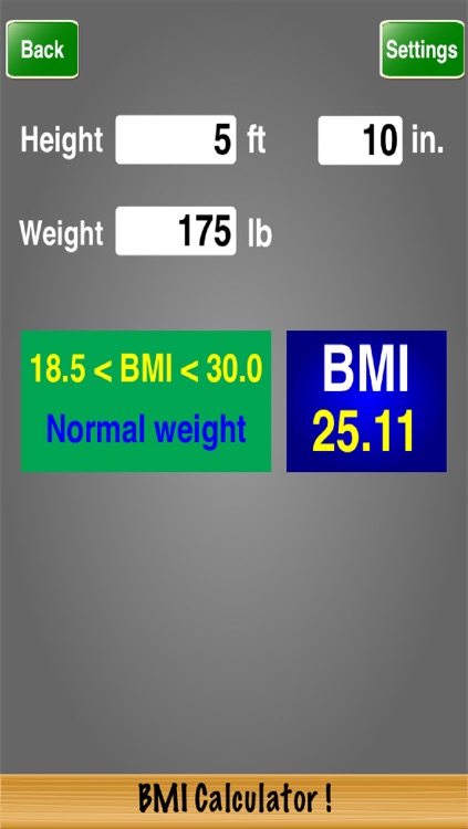 BMI Calculator !