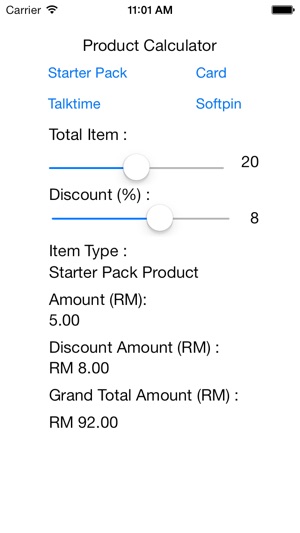 Possimo Product Calculator