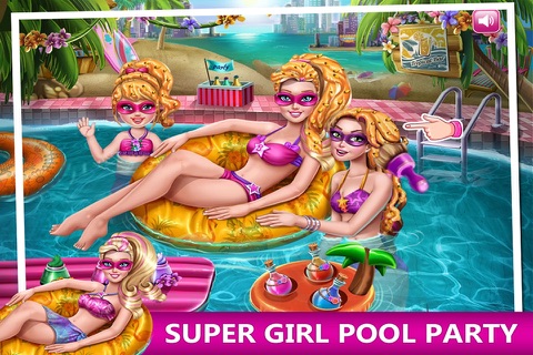 Super Girl Pool Party - Kids Games screenshot 2