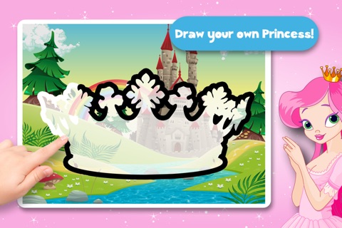 Free Kids Puzzle Teach me Tracing & Counting with Princesses: discover pink pony’s, fairy tales and the magical princess screenshot 2