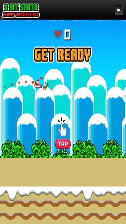 8 Bit Santa Flappy Reindeer Run