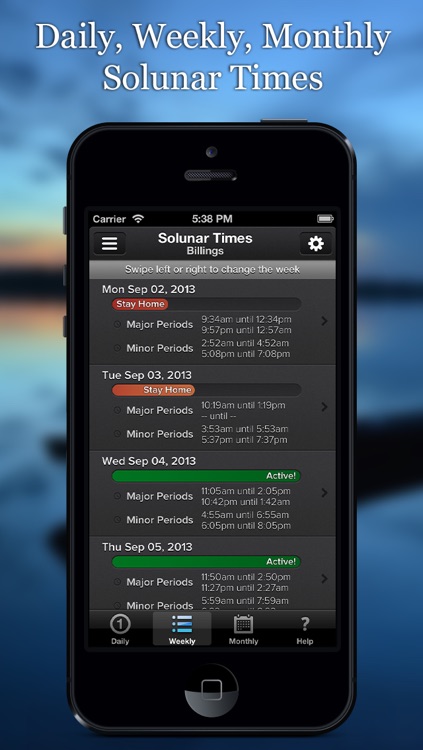 Solunar Hunting & Fishing Times and Calendar