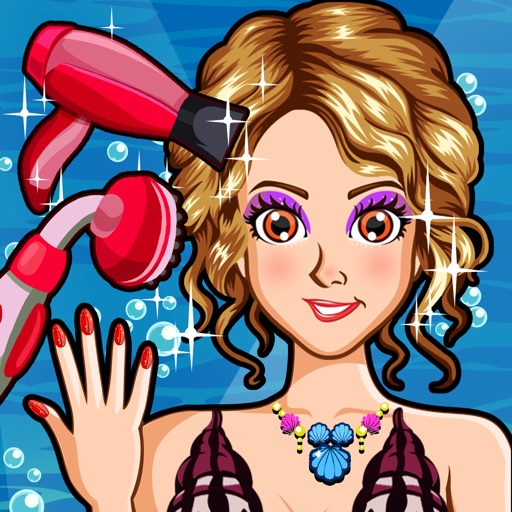 A Mermaid Princess Salon Spa Makeover - fun little nose & leg make up kids games for girls