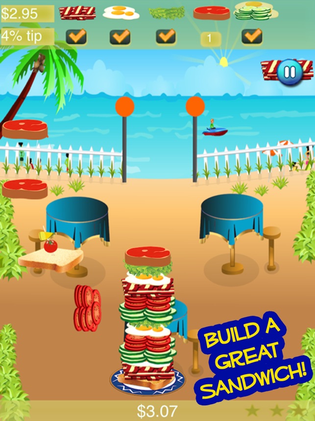 Stack It Sky High Sandwich Maker Game  堆棧天高夾心製作遊戲(圖2)-速報App