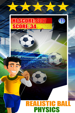 AAA Brazil World Soccer Football Training: Keepy Uppy Kick Ups FREE screenshot 3