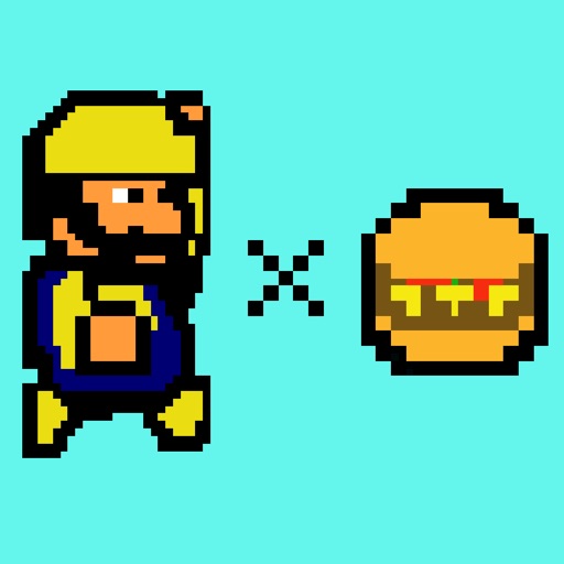 8-Bit Jump Fast Food Icon