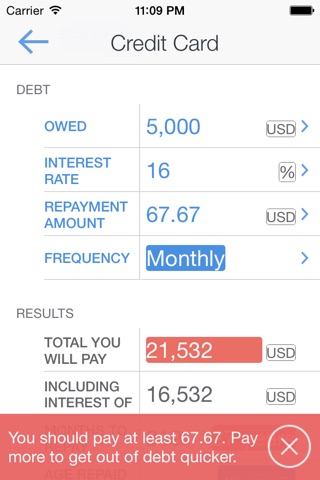 Shrink your Debt - Loan Calculator screenshot 2